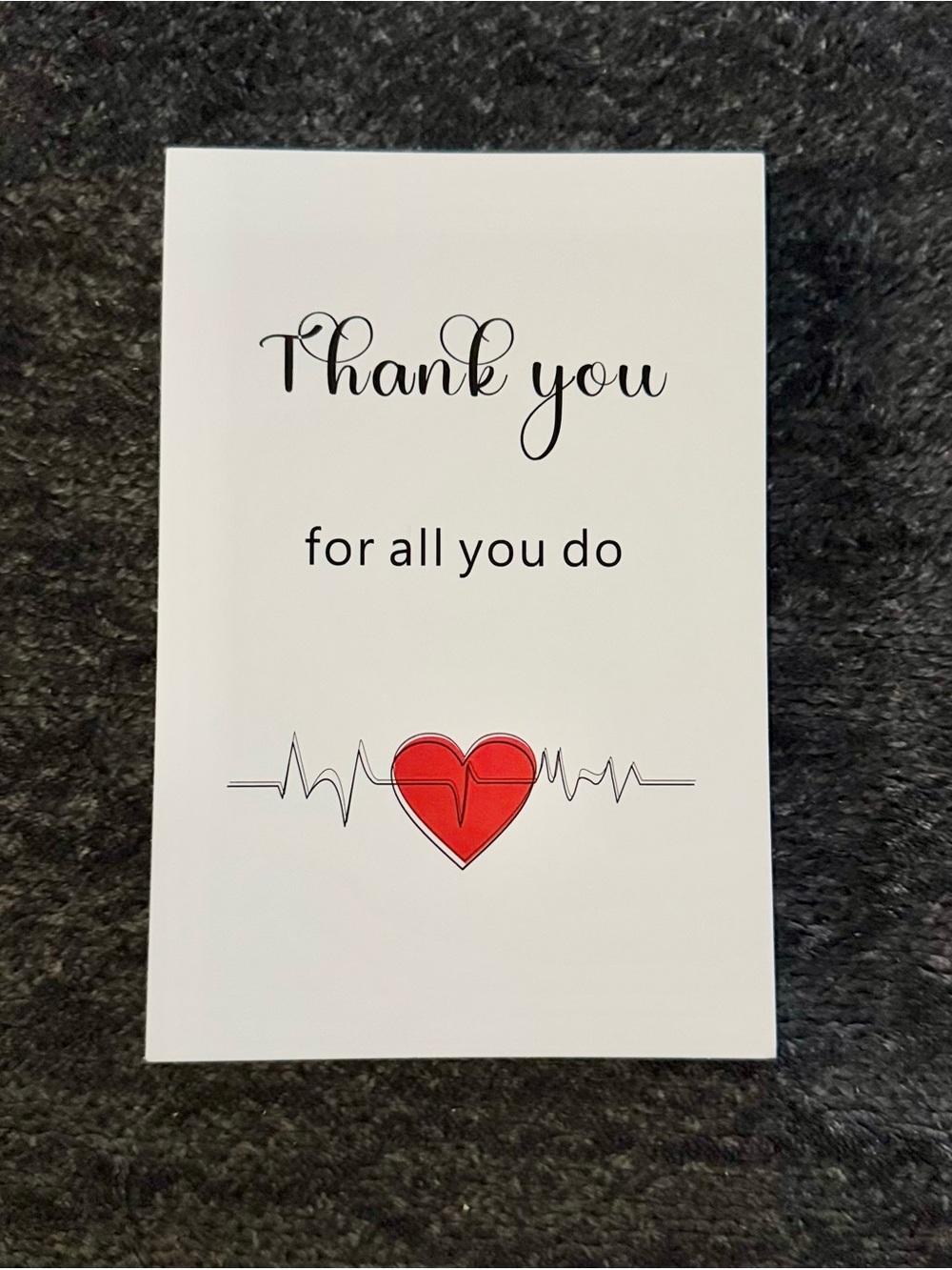 Thank You Heart Beat Double-Sided Cards